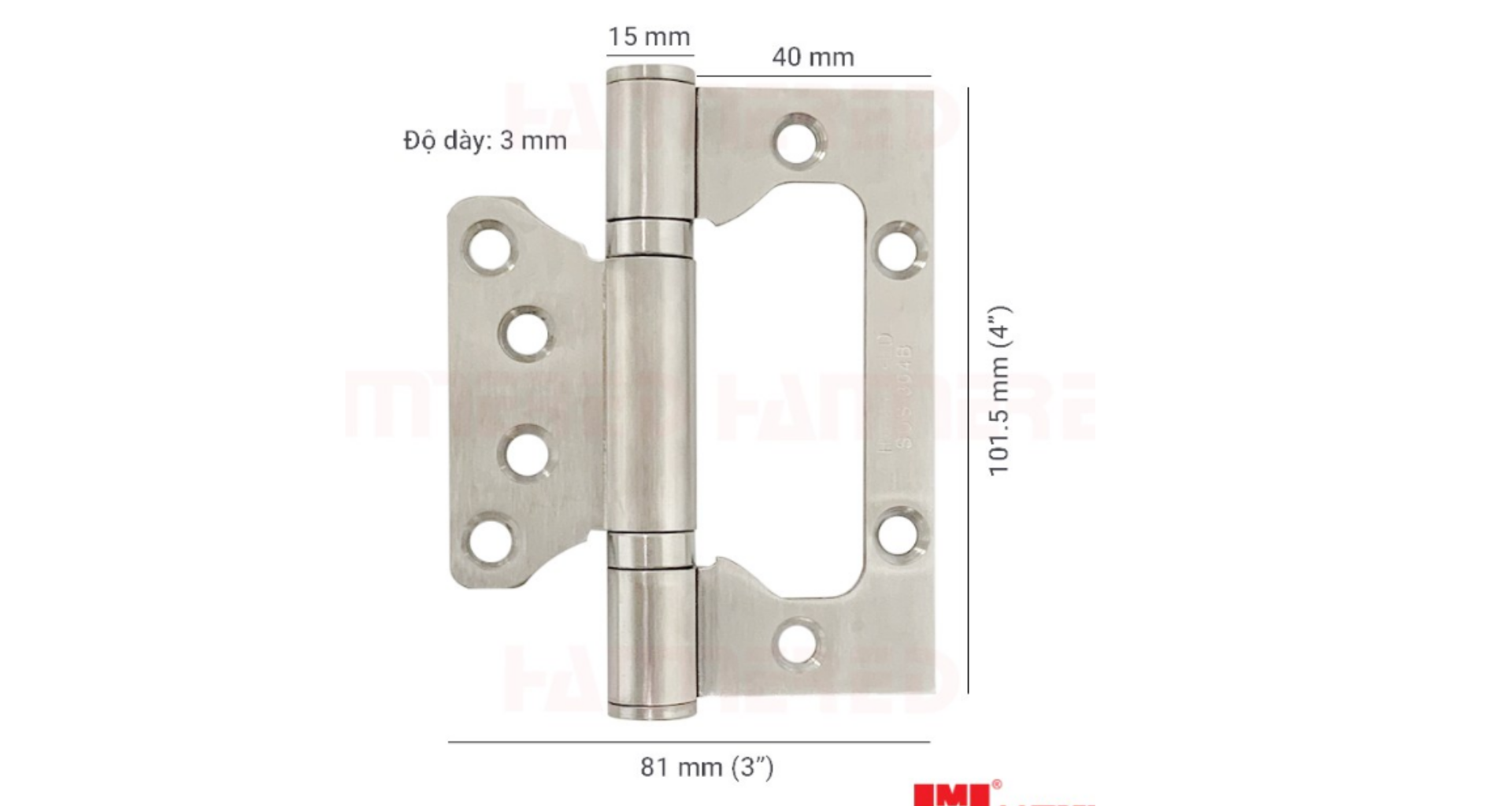 Bản lề âm dương: Giải pháp lắp cửa thẩm mỹ, không cần đục gỗ
