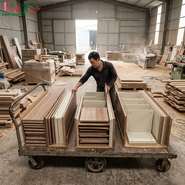 Cắt CNC Tủ Văn Phòng MDF Theo File Chính Xác Cho Xưởng | Kho Mộc
