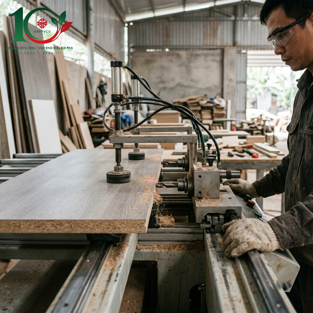 Khoan Cam MDF Theo Yêu Cầu – Gửi File, Nhận Ván Về Ráp