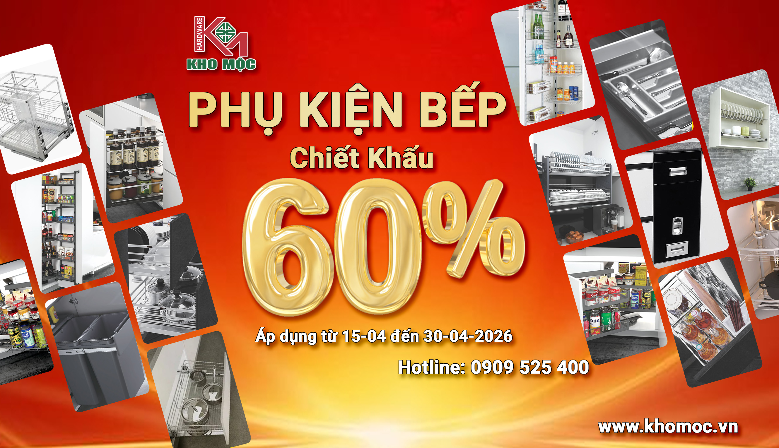 PHỤ KIỆN BẾP GIẢM ĐẾN 60% – CƠ HỘI VÀNG NÂNG CẤP KHÔNG GIAN BẾP