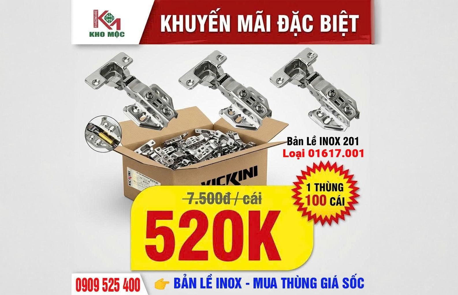 🔥 KHUYẾN MÃI TỪ KHO MỘC - BẢN LỀ INOX 201 🔥