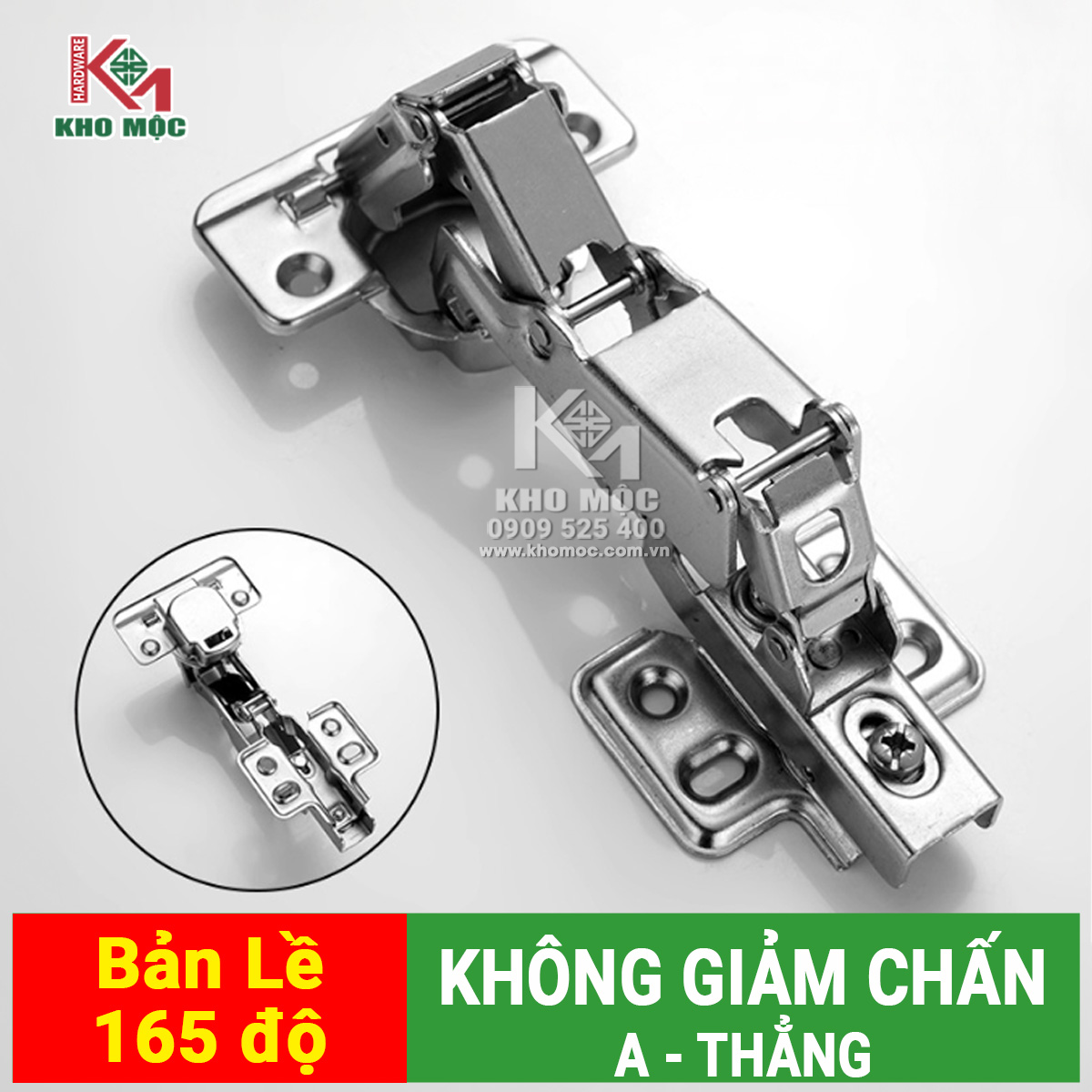 Bản Lề 165 độ KHÔNG Giảm Chấn - A Thẳng