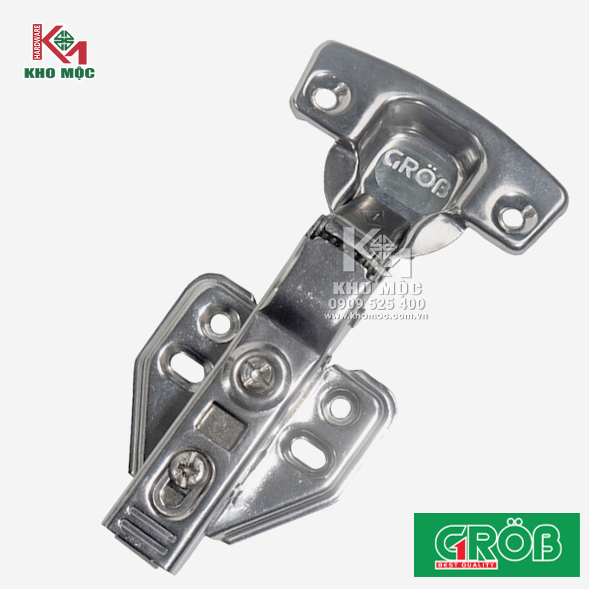 Bản Lề Giảm Chấn GROB Thép Mạ INOX