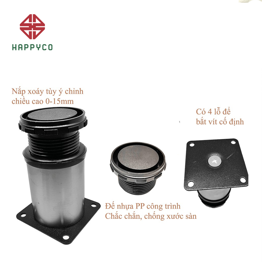 Chân tròn inox tăng chỉnh