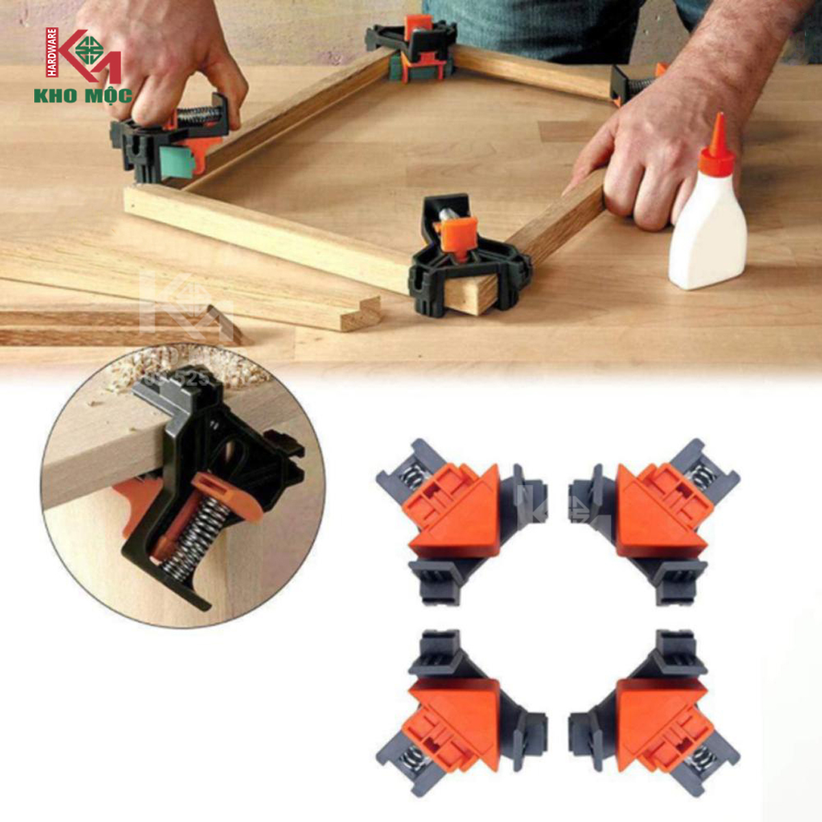Kẹp góc vuông 90 độ bằng nhựa