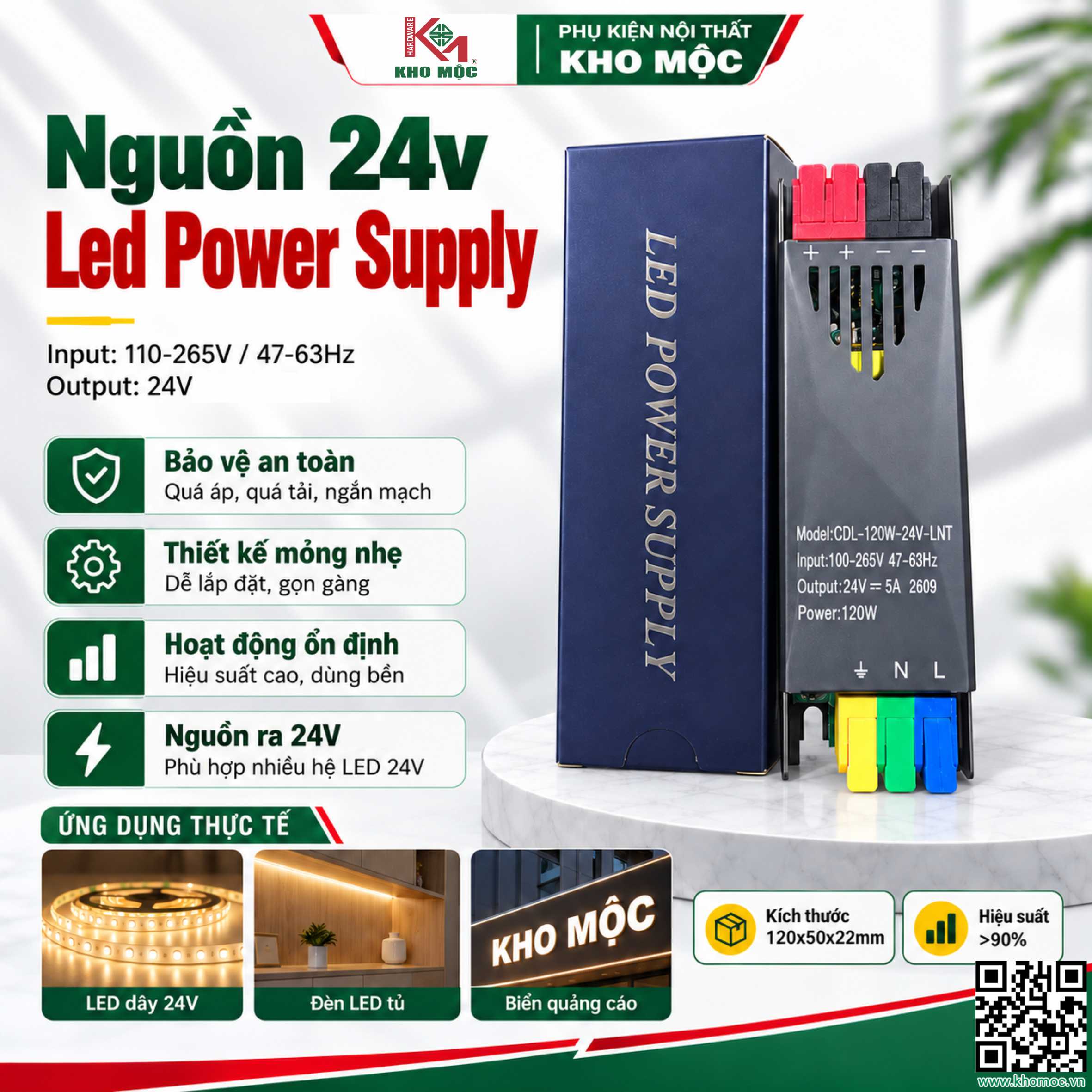 Nguồn LED Điện Ra 24V